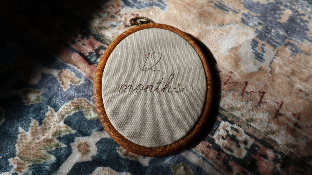 Embroidered Monthly Milestone Hoops