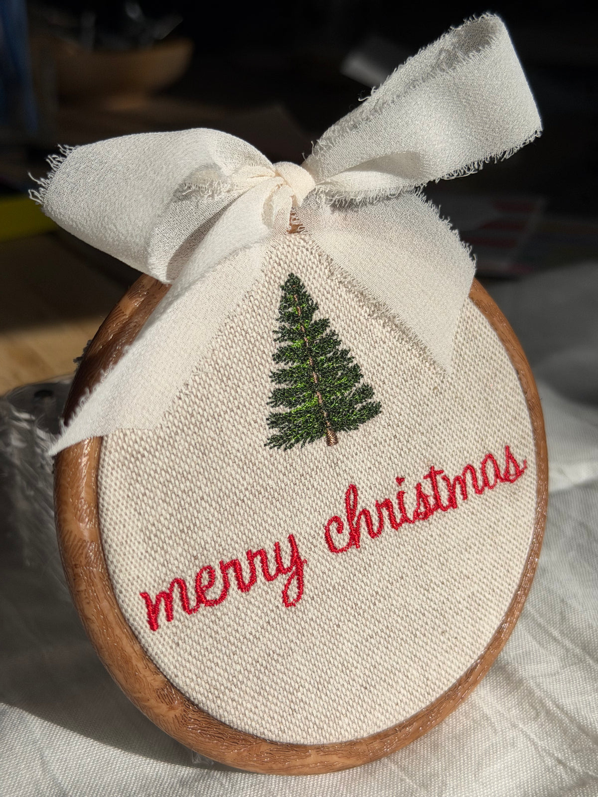 Embroidered Christmas Hoop (4x4)