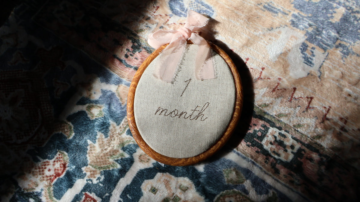 Embroidered Monthly Milestone Hoops