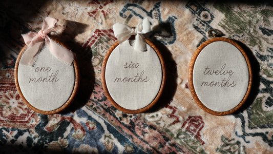Embroidered Monthly Milestone Hoops