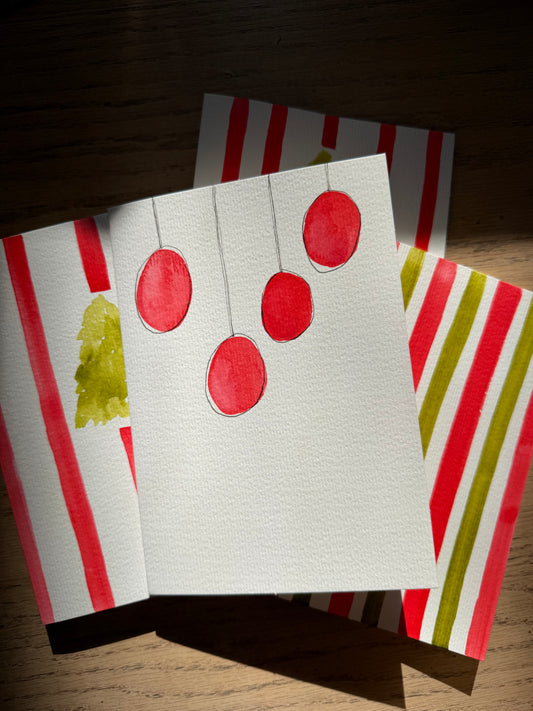Holiday Watercolor Cards | Set of Three