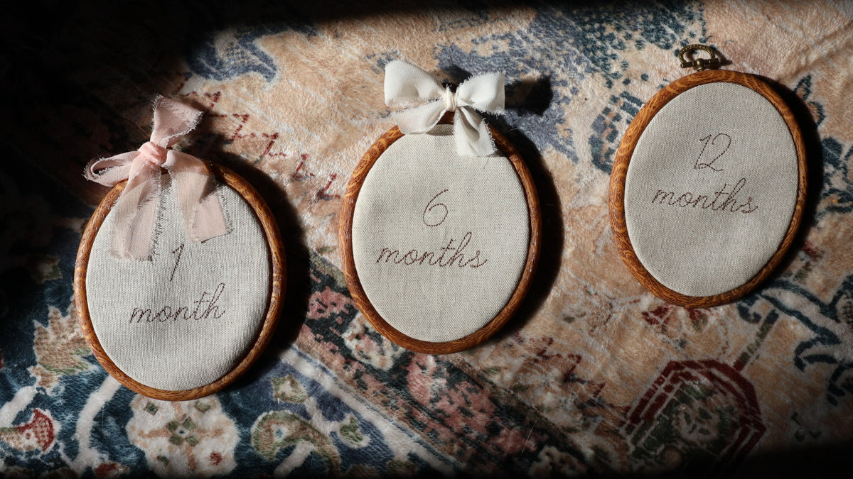 Embroidered Monthly Milestone Hoops