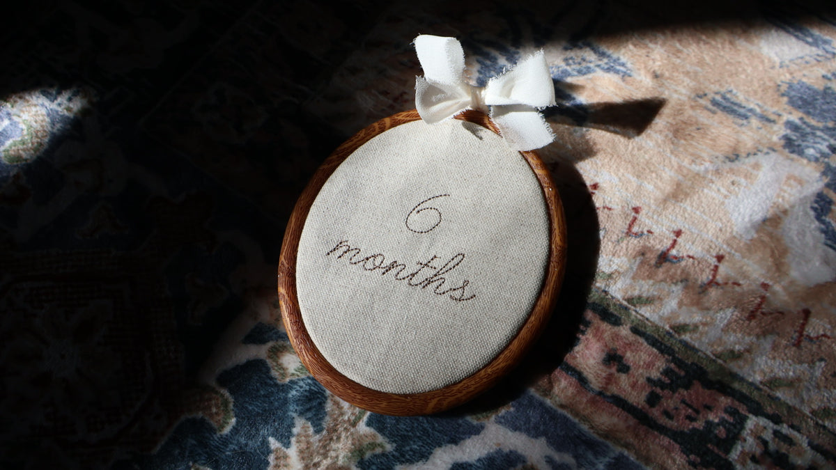 Embroidered Monthly Milestone Hoops